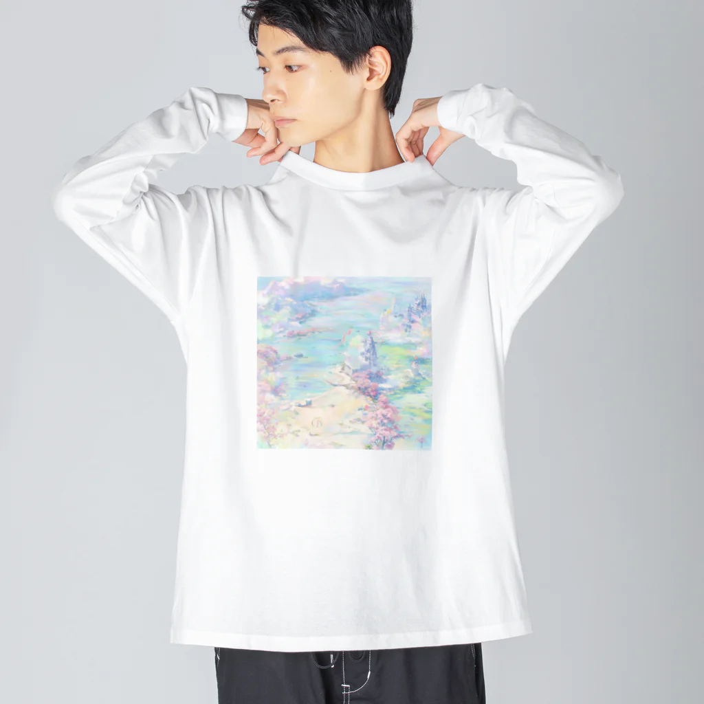 幻想世界のイーハトーブの幻風景 Big Long Sleeve T-Shirt