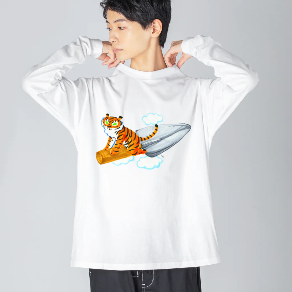 segasworksのスコップ（移植ゴテ）とトラちゃん ビッグシルエットロングスリーブTシャツ