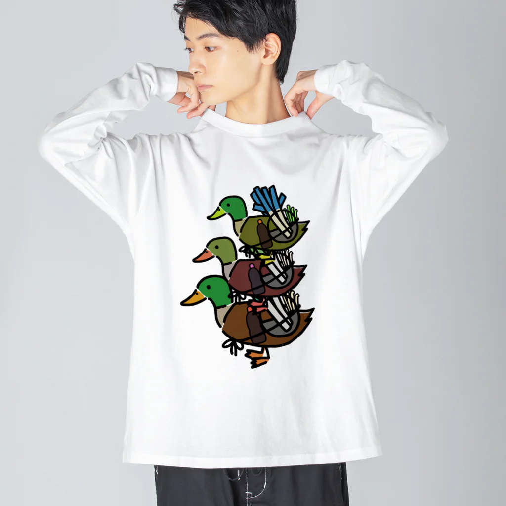 chicodeza by suzuriのカモネギタワー Big Long Sleeve T-Shirt