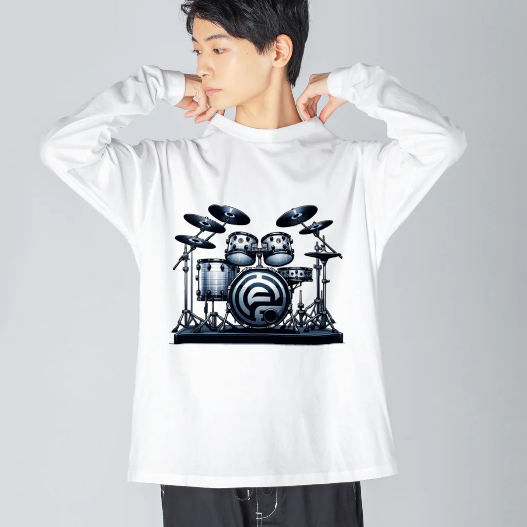 moka_mattarliのドラムマン Big Long Sleeve T-Shirt