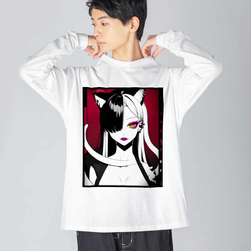 momonekokoの白蛇と獣耳の女性 Big Long Sleeve T-Shirt