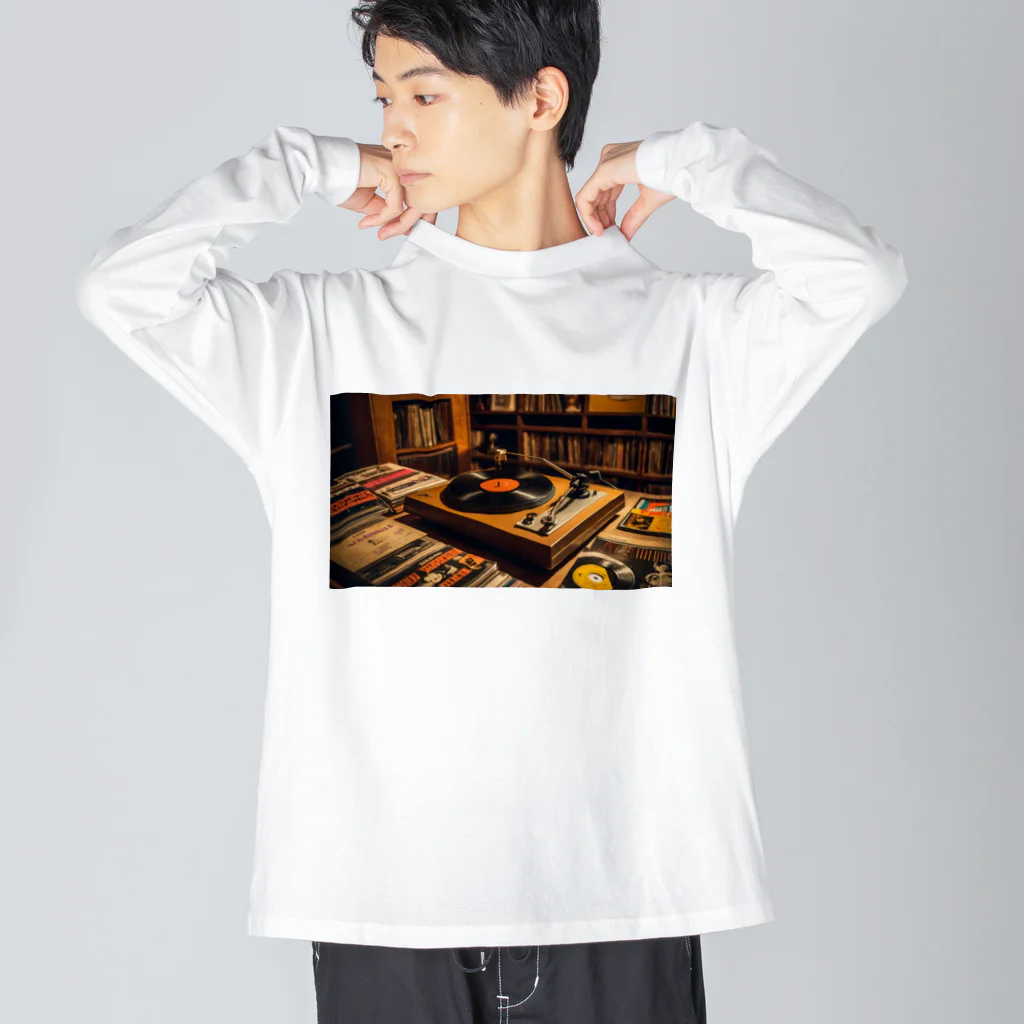 Lofi LoungeのVintage Record ビッグシルエットロングスリーブTシャツ