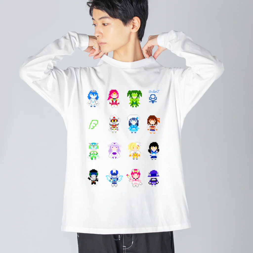 富山アルル キャラクターストアのドット絵 メインキャラ Big Long Sleeve T-Shirt