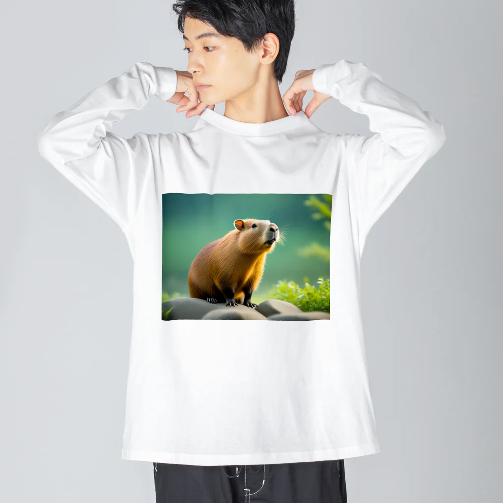 ジャパネットケフィアの可愛いカピバラ Big Long Sleeve T-Shirt