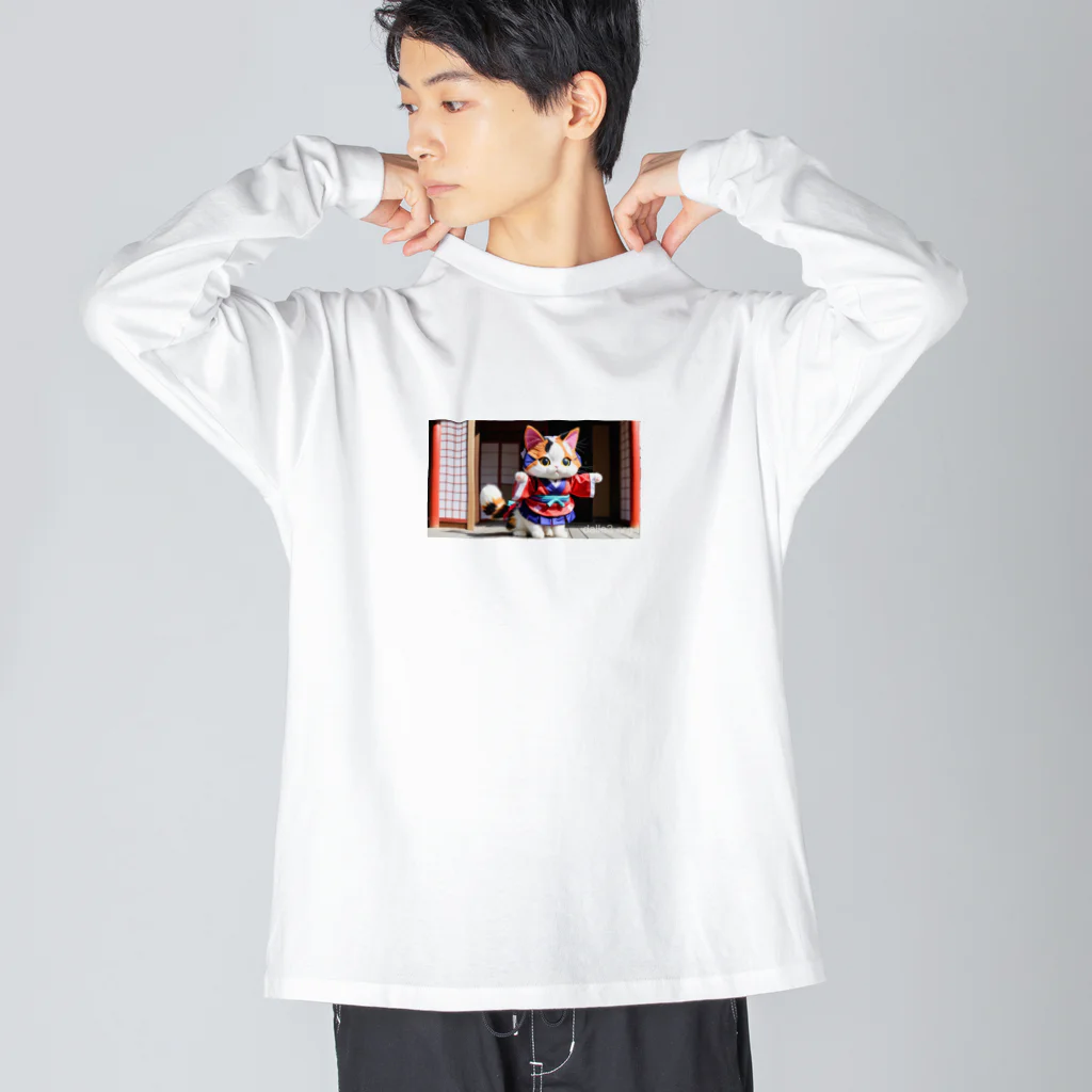 Lake Houseの三毛猫のグッズ Big Long Sleeve T-Shirt