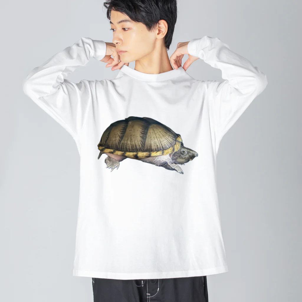 otakeの写真店のカブトニオイガメ ビッグシルエットロングスリーブTシャツ