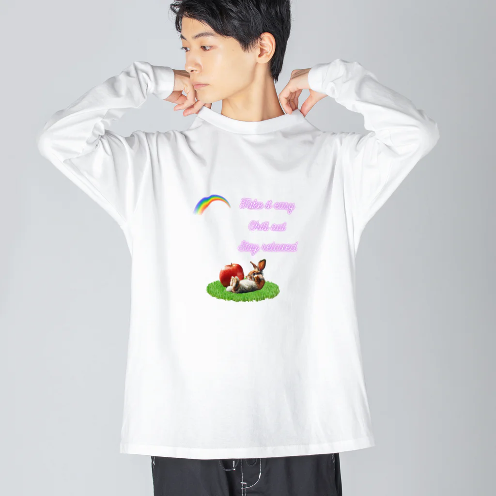 CHOCOLATEAの「心のリセット」 ビッグシルエットロングスリーブTシャツ