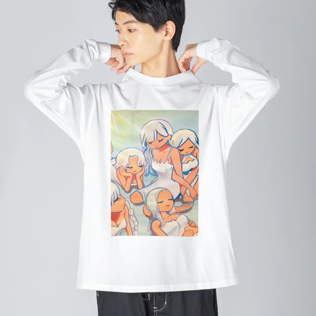 名川の楽園の女の子たち ビッグシルエットロングスリーブTシャツ