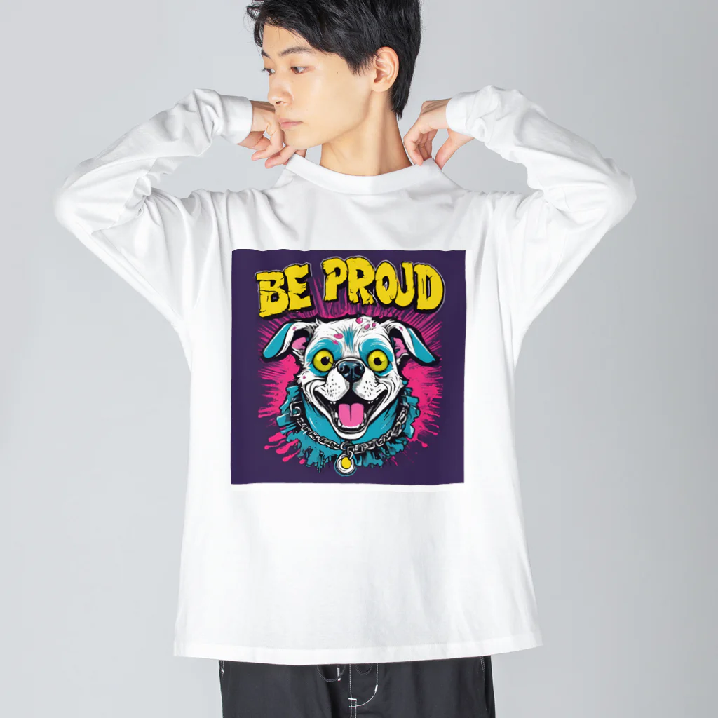 Be proudのBe proudわんちゃんバンドT Big Long Sleeve T-Shirt