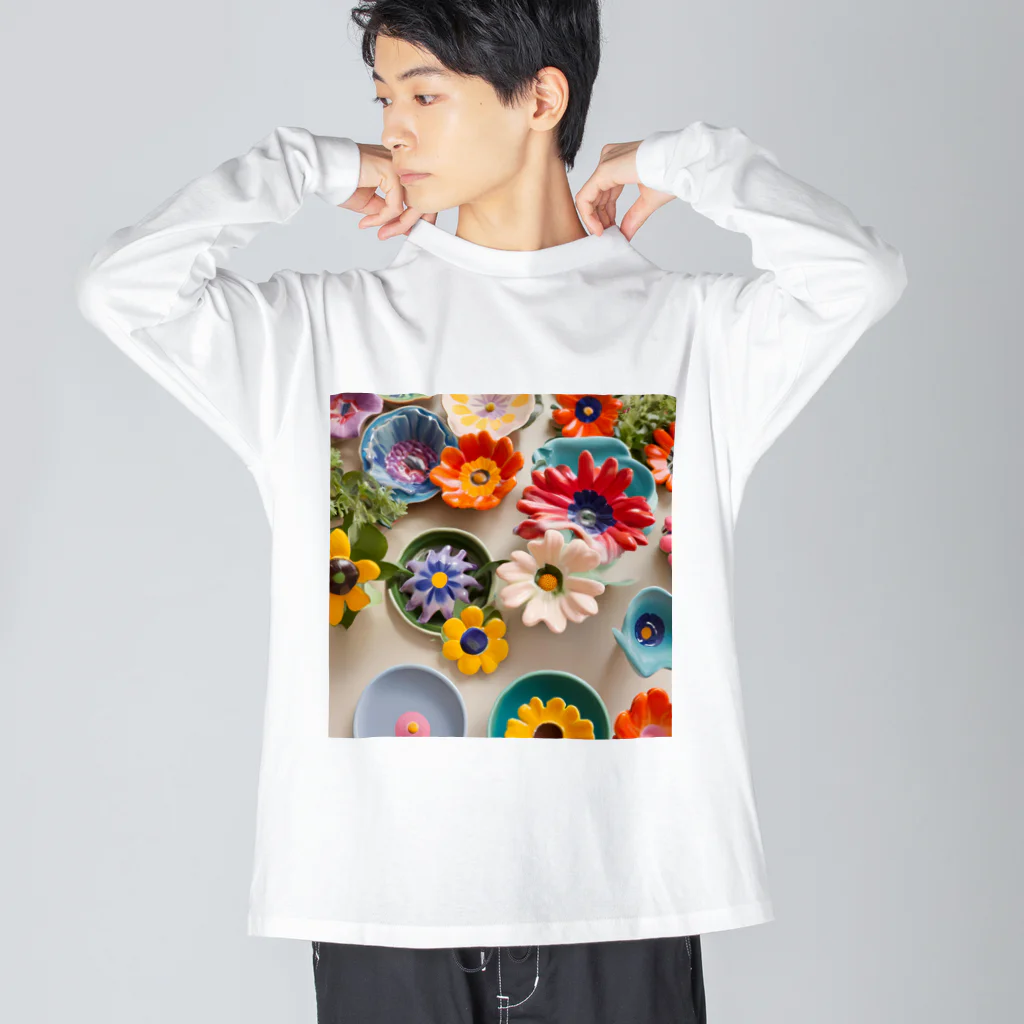 HOSHI-TANEKO🌠の🍽かわいいアクセサリーたち🌺 ビッグシルエットロングスリーブTシャツ