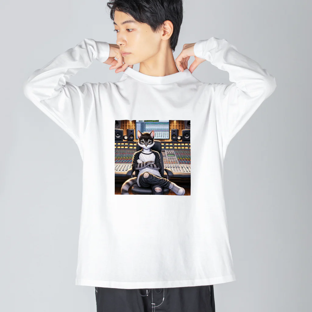 ２５GoodsShopのミキサー猫A Big Long Sleeve T-Shirt