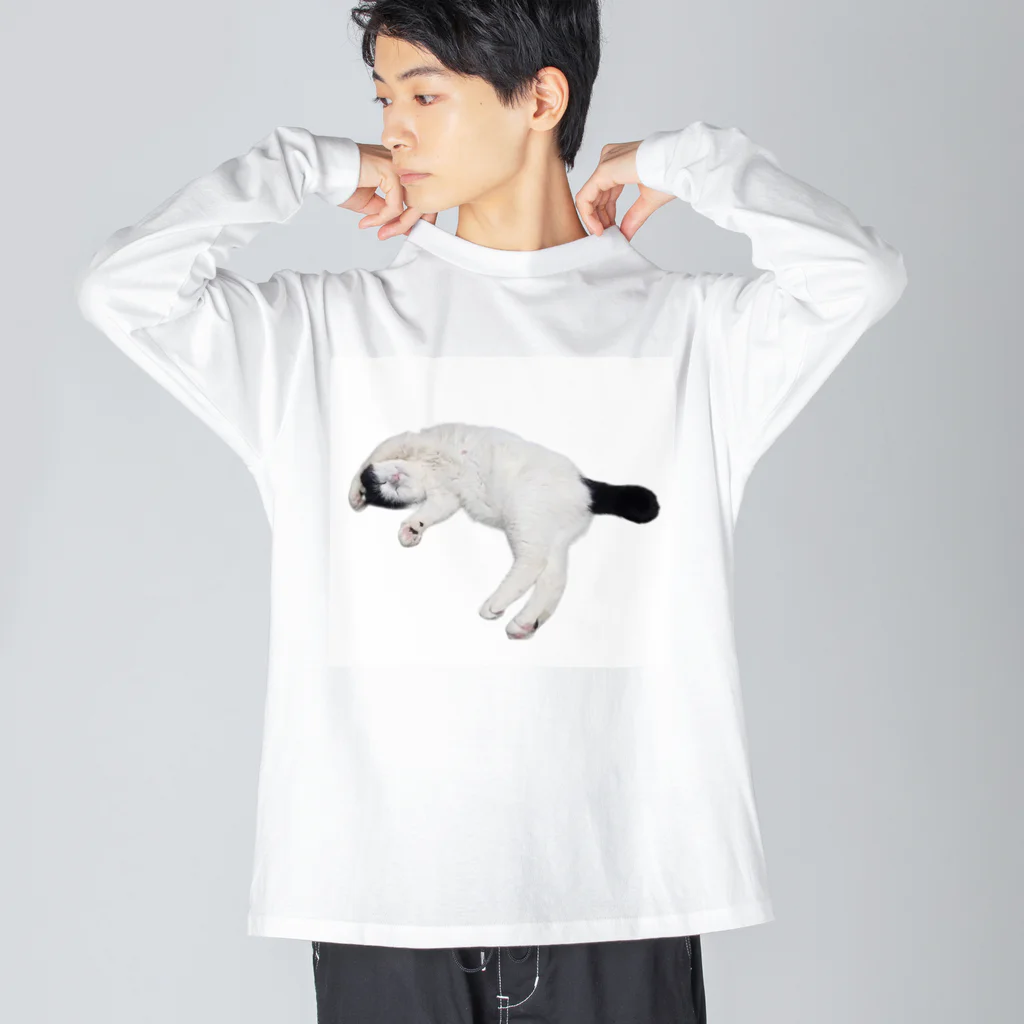 クリスタの尻尾が短い保護猫 たぬちゃん ビッグシルエットロングスリーブTシャツ