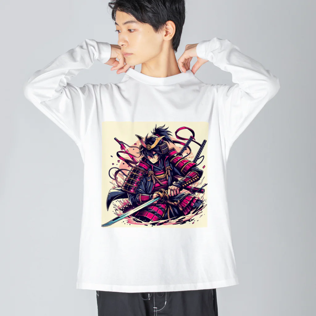 ハクユーShopのカッコいい侍のグッズ Big Long Sleeve T-Shirt