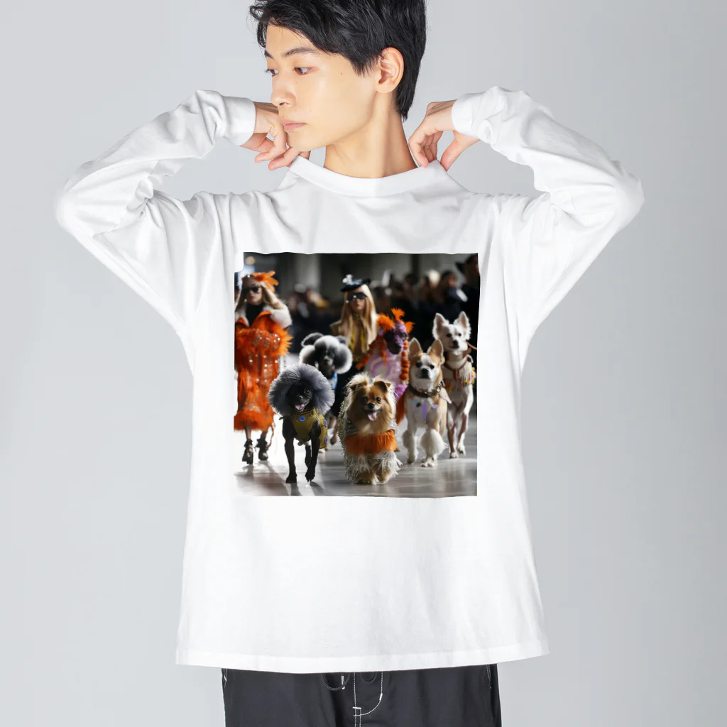 AQUAMETAVERSEのオシャレワンちゃん・パリコレ　Tomoe bb 2712 Big Long Sleeve T-Shirt