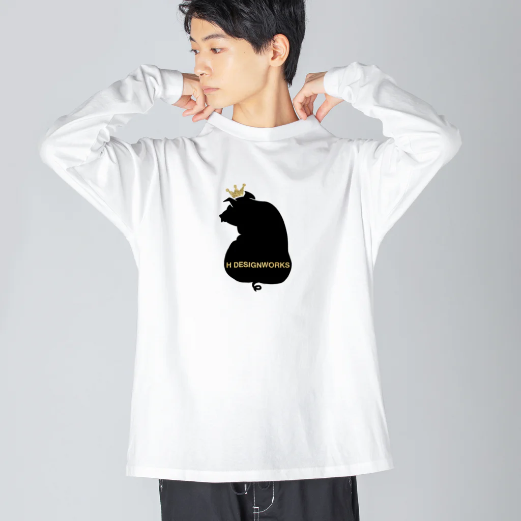 HDWの王冠BUTA Big Long Sleeve T-Shirt