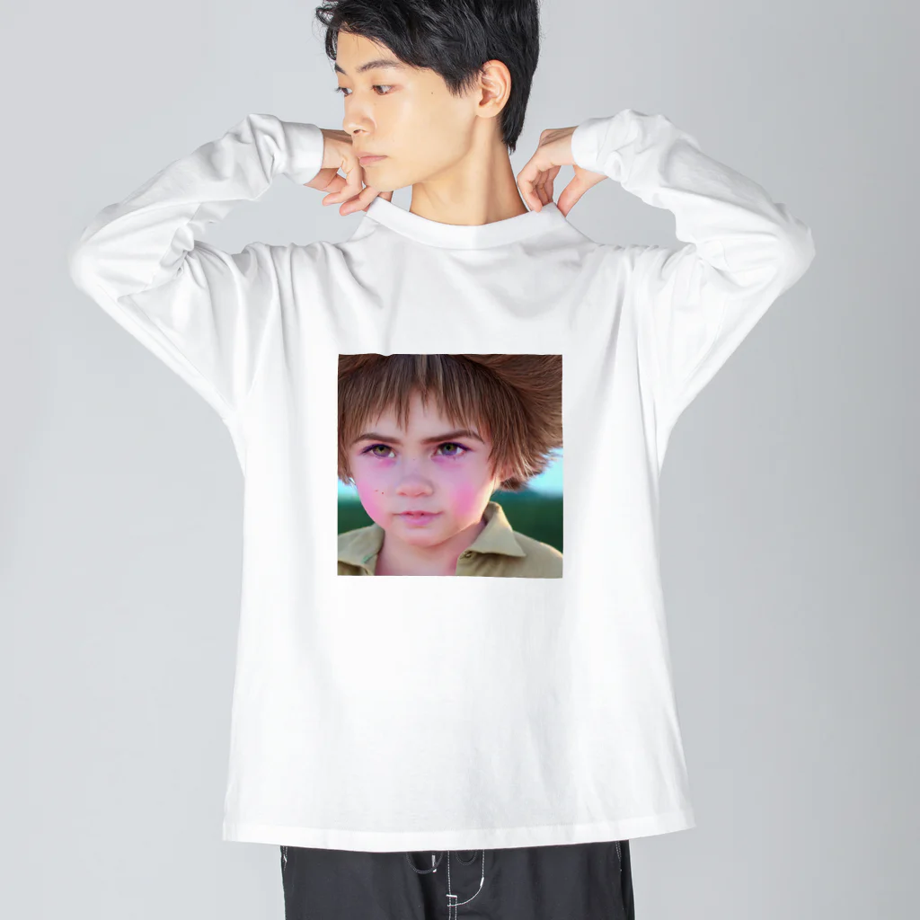 Natural Eleganceのそばかすの少年 Big Long Sleeve T-Shirt