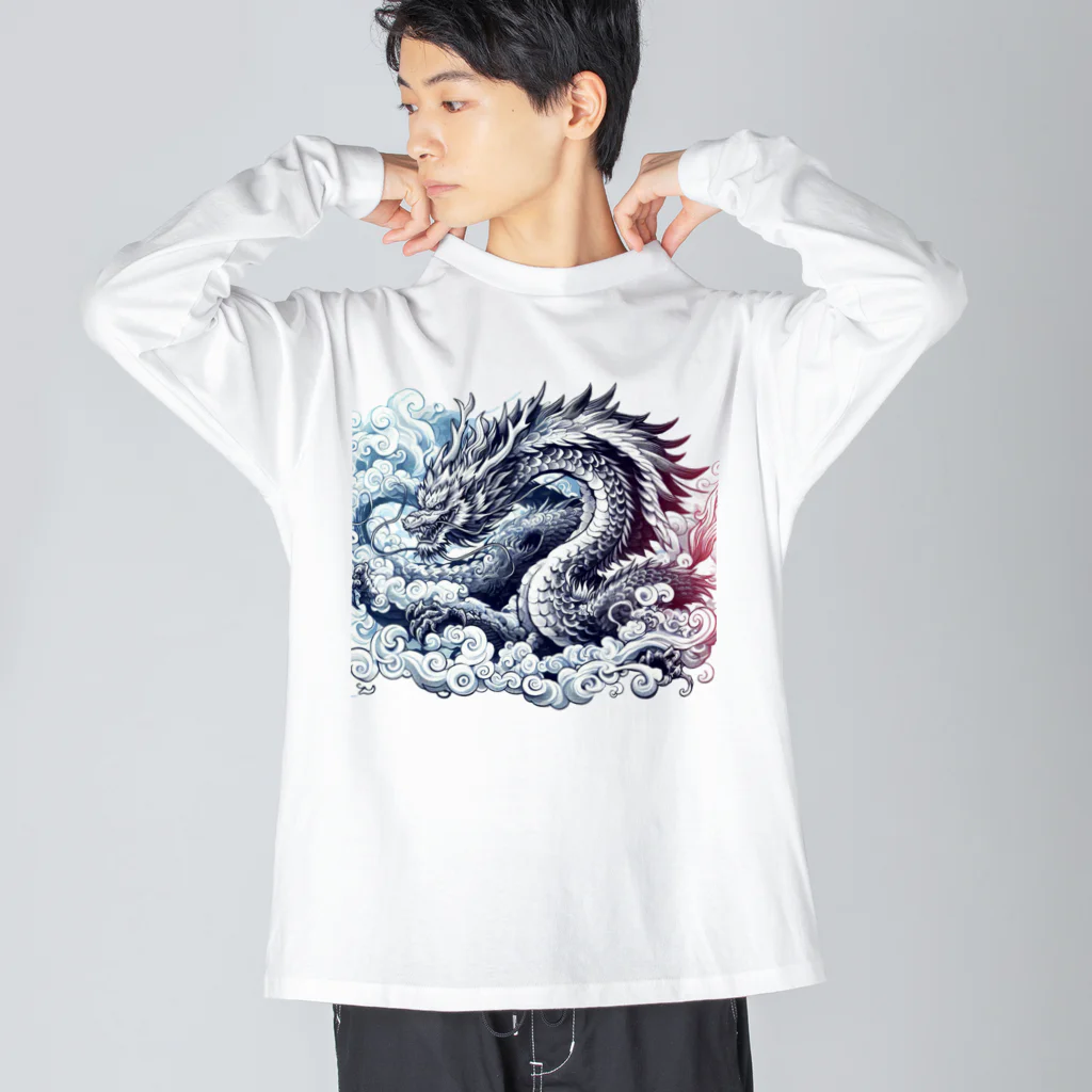 SaBATaNの伝説の生物シリーズ龍1 ビッグシルエットロングスリーブTシャツ