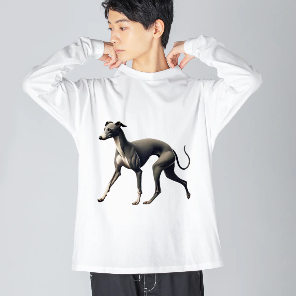 チェリモヤのイタリアン グレイハウンド 01 Big Long Sleeve T-Shirt