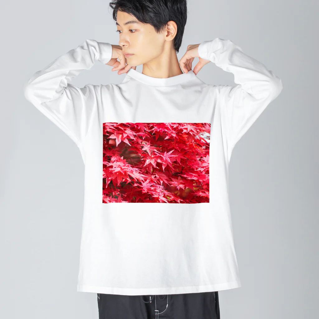 morinoyouseiの鮮やかなもみじ ビッグシルエットロングスリーブTシャツ