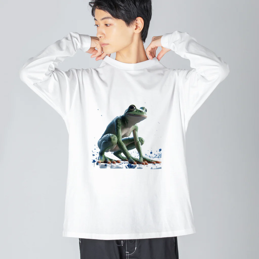 reptilesの真夏のカエル怪人 Big Long Sleeve T-Shirt