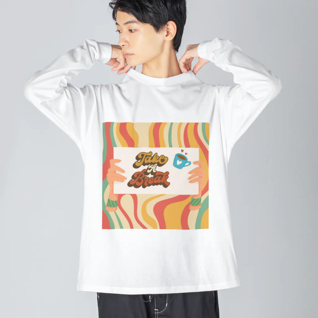 Cafe Mokaのティータイム Big Long Sleeve T-Shirt