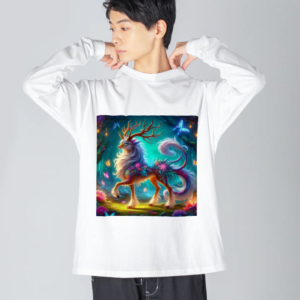 ハッピーハッピープラザ！のユニコーン Big Long Sleeve T-Shirt