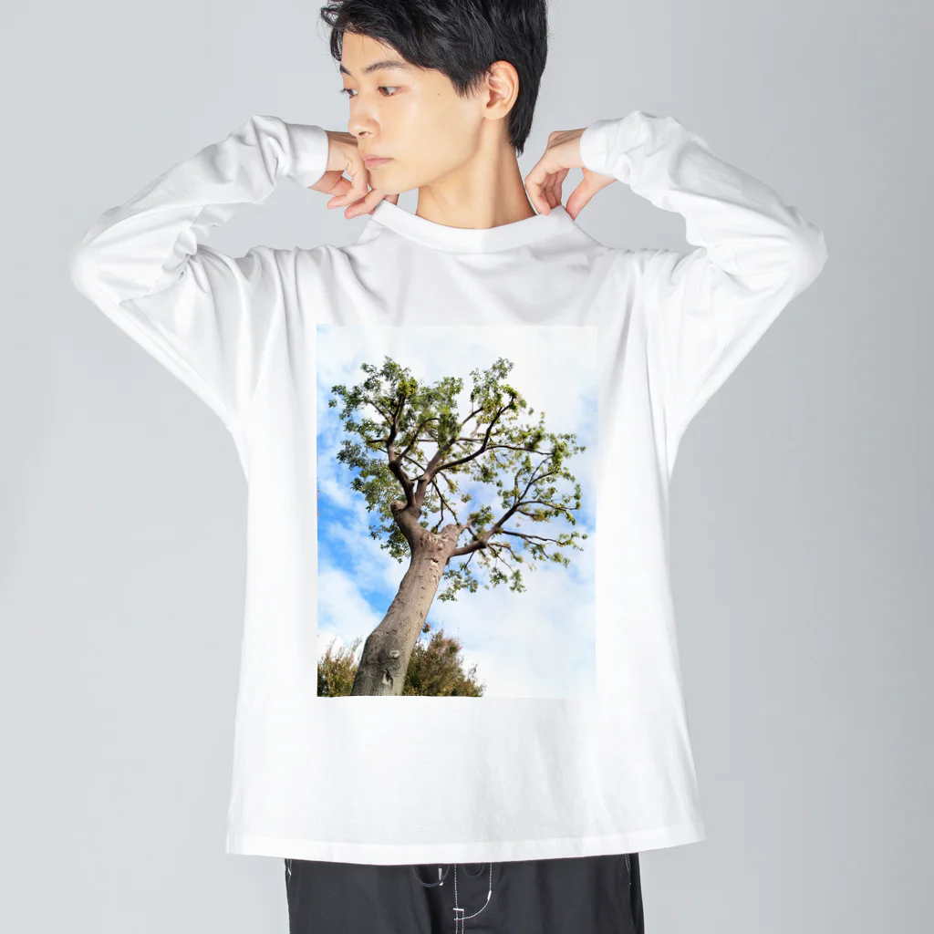 華吉草力の木2 루즈핏 롱 슬리브 티셔츠