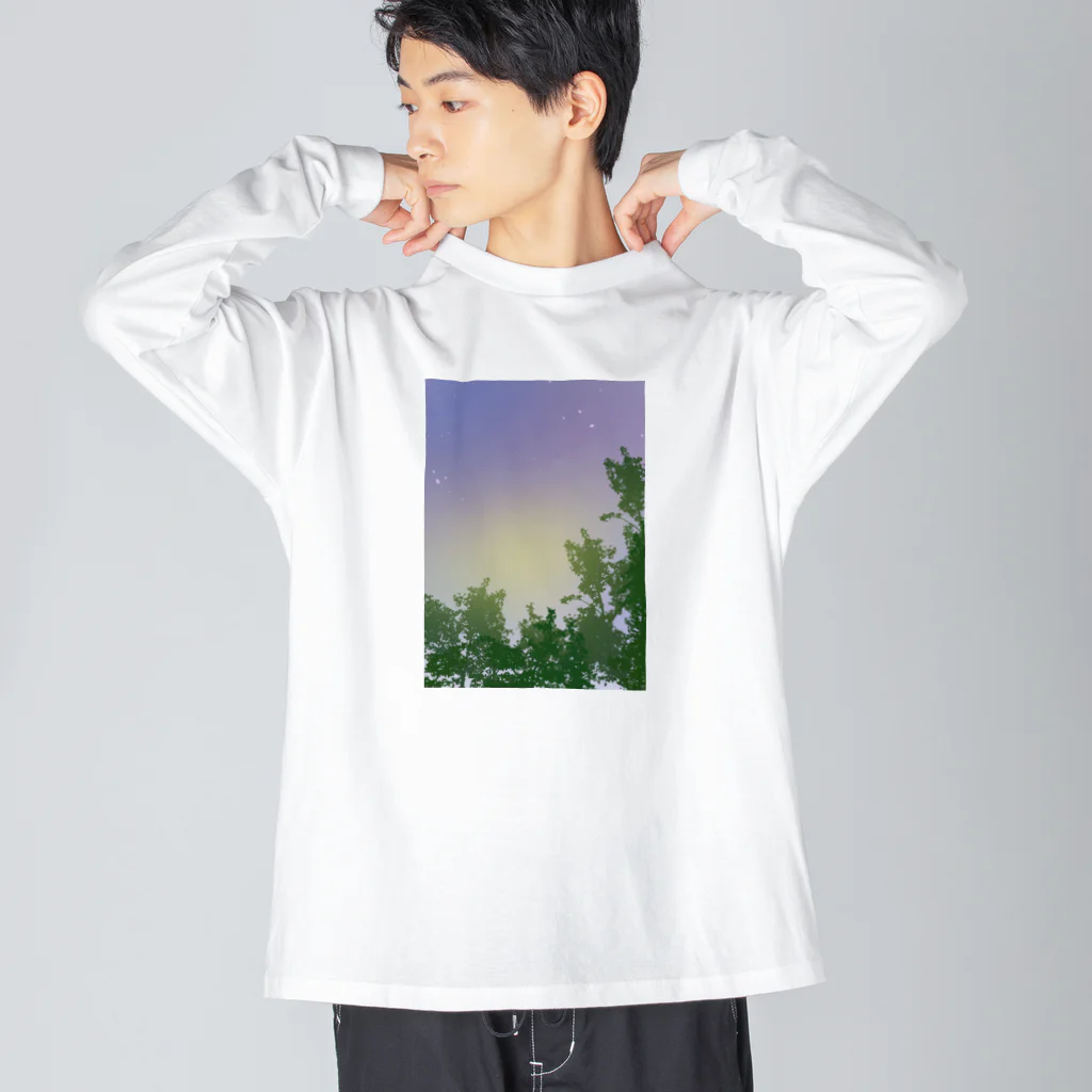 atelier_lapislazuliの夜空 ビッグシルエットロングスリーブTシャツ