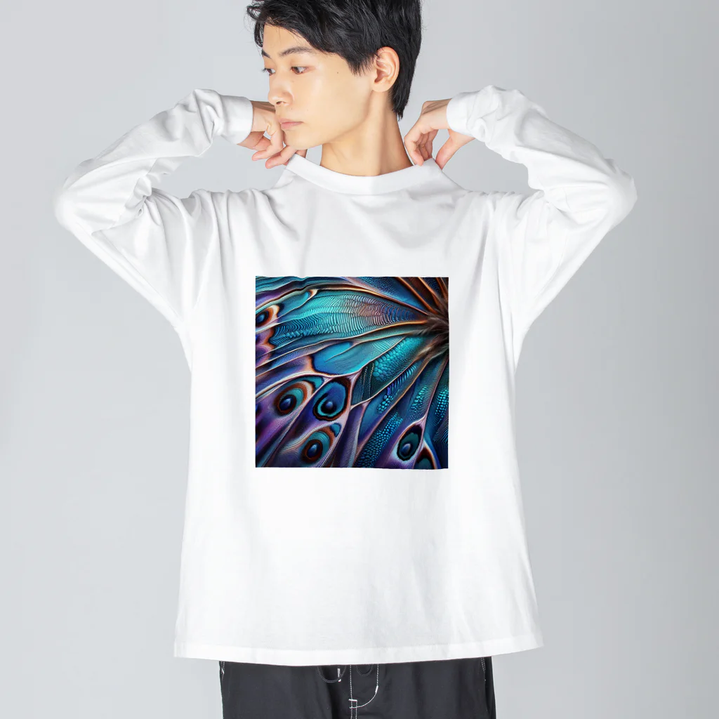 chika_22の羽根の柄 Big Long Sleeve T-Shirt