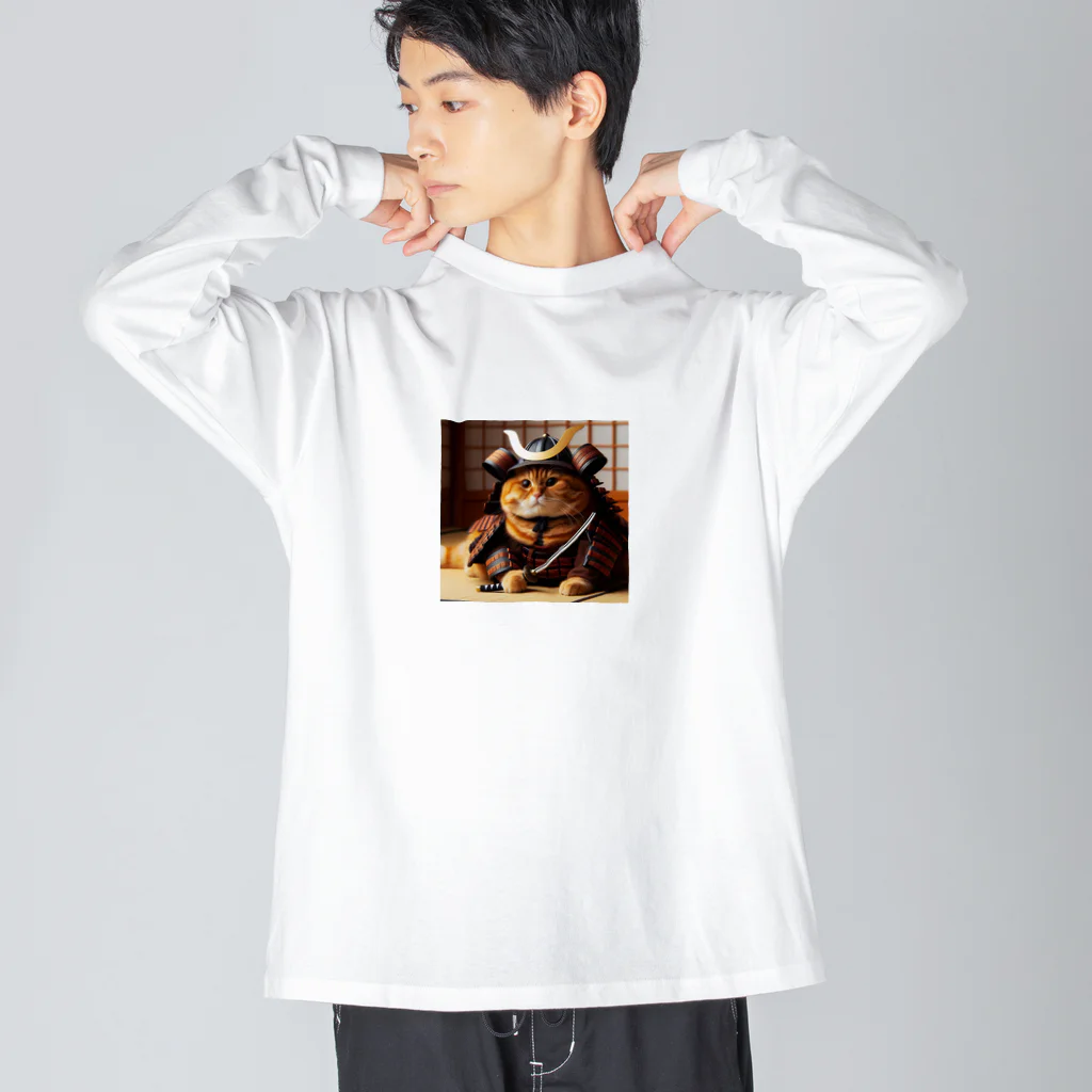 hypergoのねこねこ侍　SAMURAI cat Big Long Sleeve T-Shirt