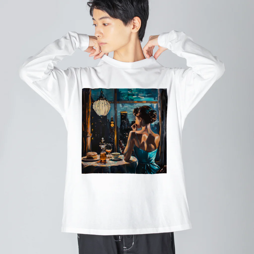 AQUAMETAVERSEの夕暮れ・寛ぎの時間　Tomoe bb 2712 Big Long Sleeve T-Shirt