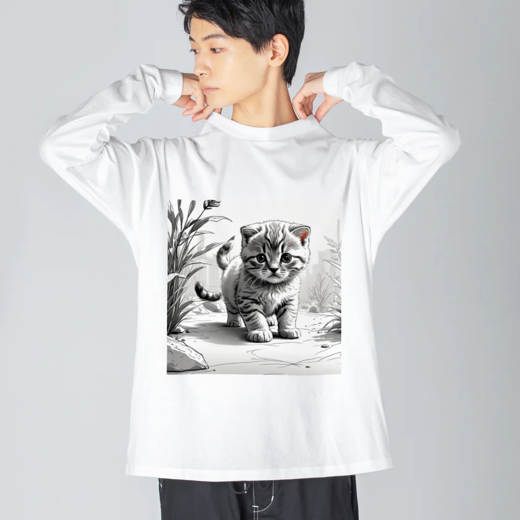 KONEKO_NEKOの子猫の散歩 Big Long Sleeve T-Shirt