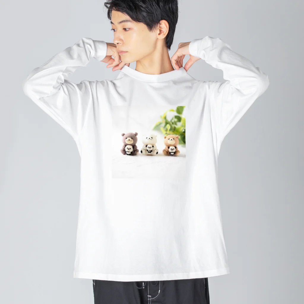 kumamia（くまみあ）のくまの３兄弟（ぱんだん） Big Long Sleeve T-Shirt