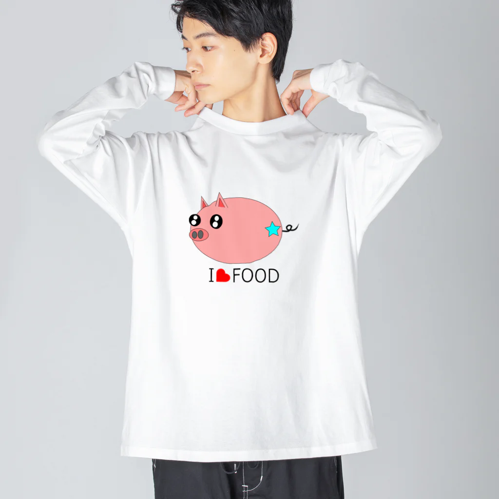 Yuko’ｓ Galleryのこぶたのラブちゃん ビッグシルエットロングスリーブTシャツ