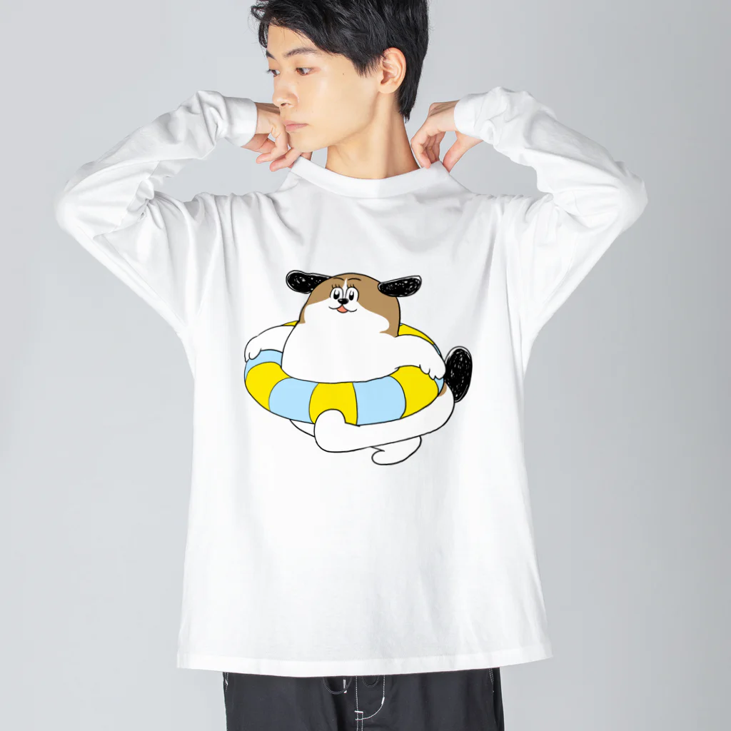 マツバラのもじゃまるうきわ Big Long Sleeve T-Shirt