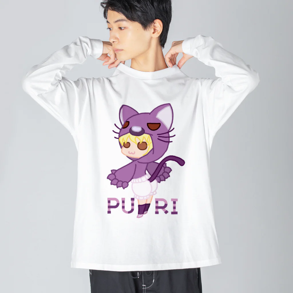 ウサネコのぷり☆ネコちゃん ビッグシルエットロングスリーブTシャツ