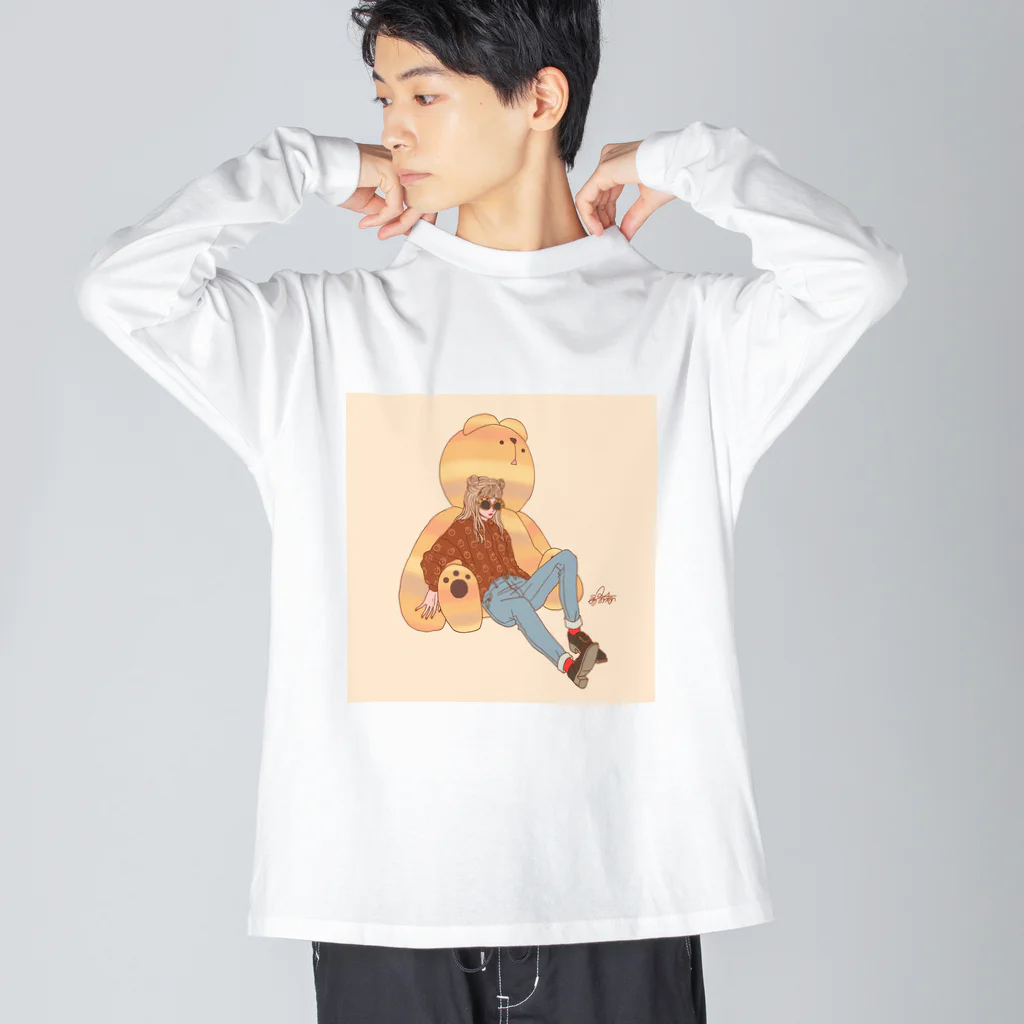 竹条いちいのくまガール ビッグシルエットロングスリーブTシャツ