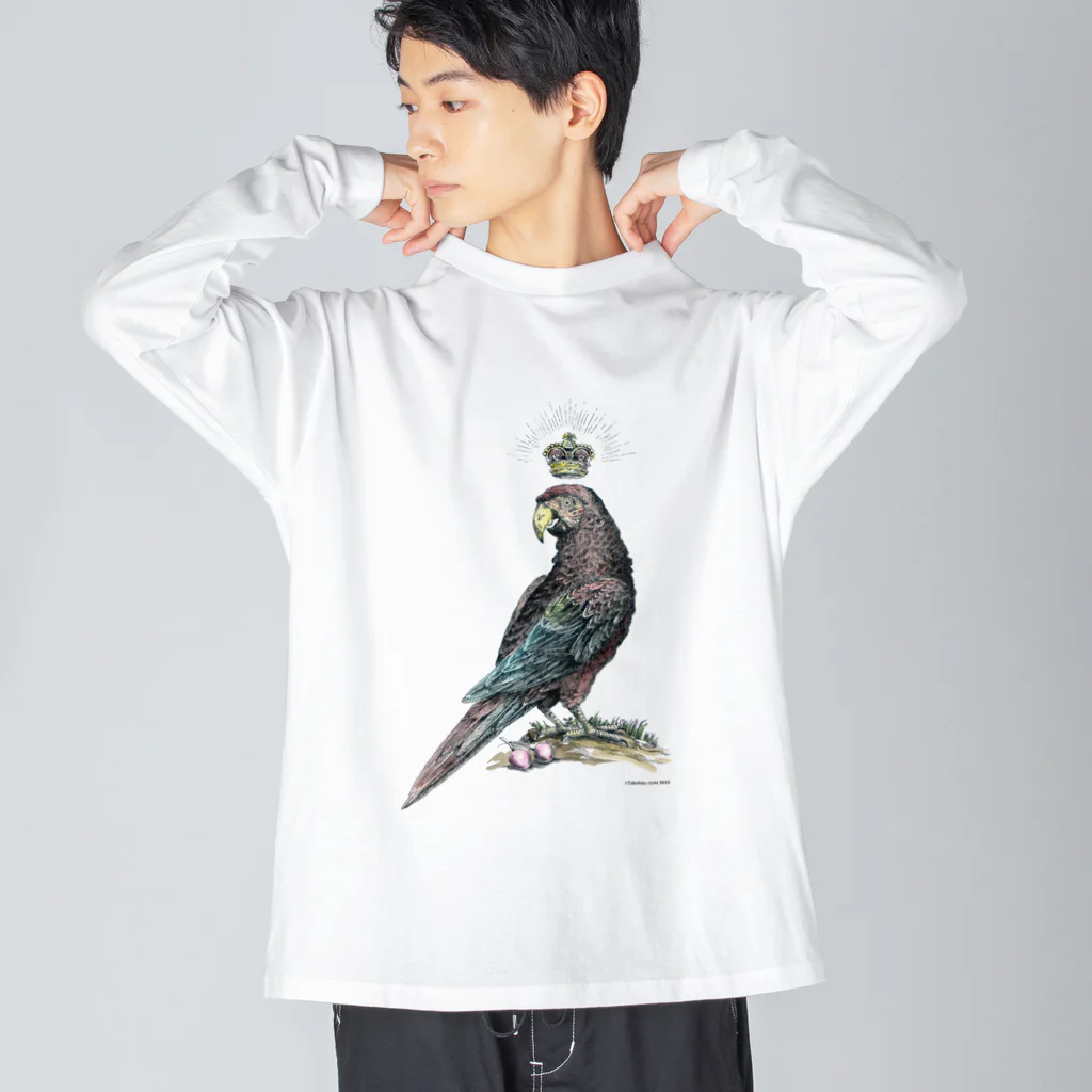 オチタケヒト takehito ochi きゃったろうのオウム g ビッグシルエットロングスリーブTシャツ