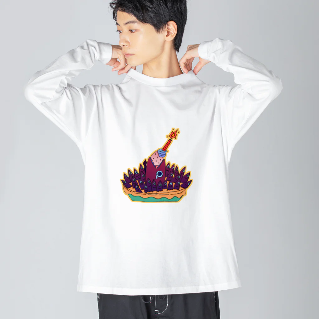 ベクのアイテム屋の空見上げるサカナたち Big Long Sleeve T-Shirt