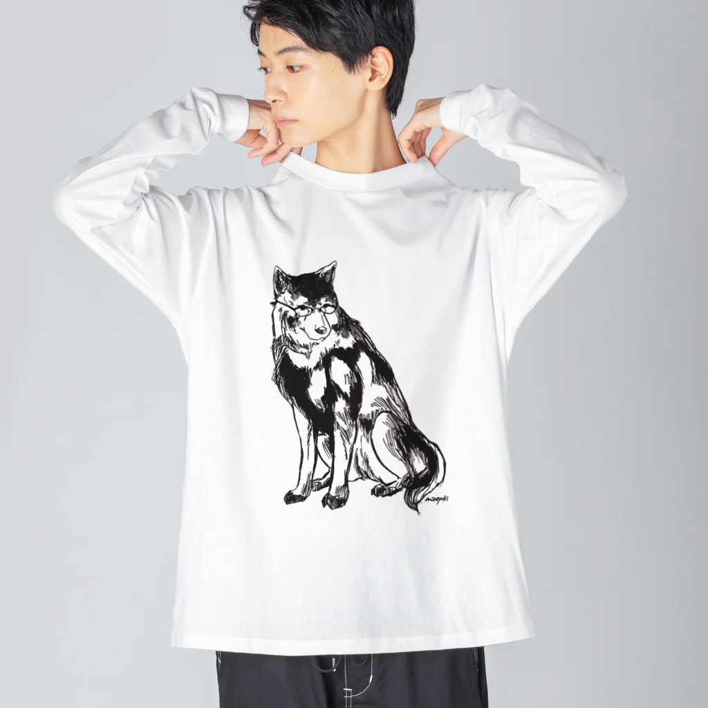 made blueのMEGANE-Dog. Big Long Sleeve T-Shirt