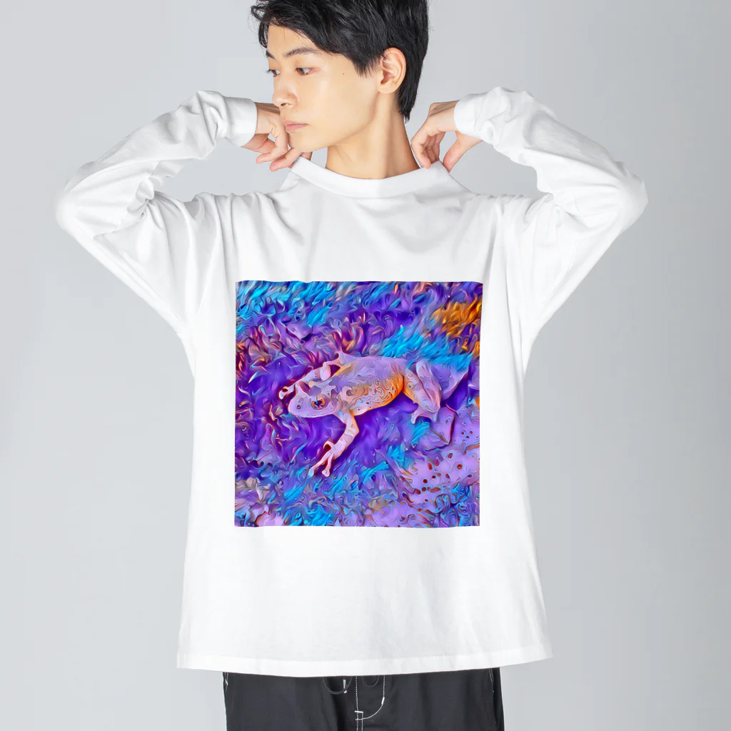 Fantastic FrogのFantastic Frog -Pastel Version- Big Long Sleeve T-Shirt