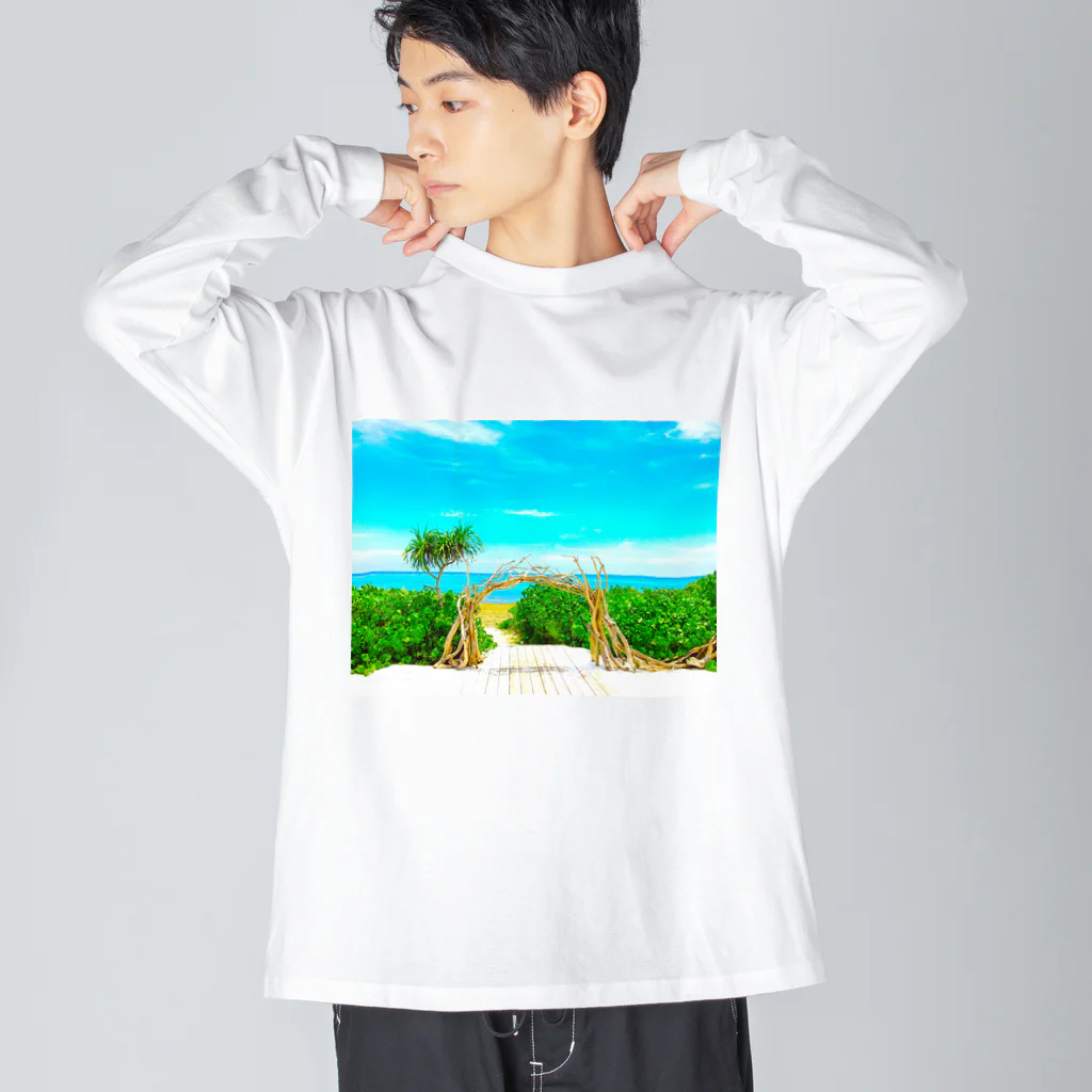 mizuphoto galleryの楽園への扉 ビッグシルエットロングスリーブTシャツ