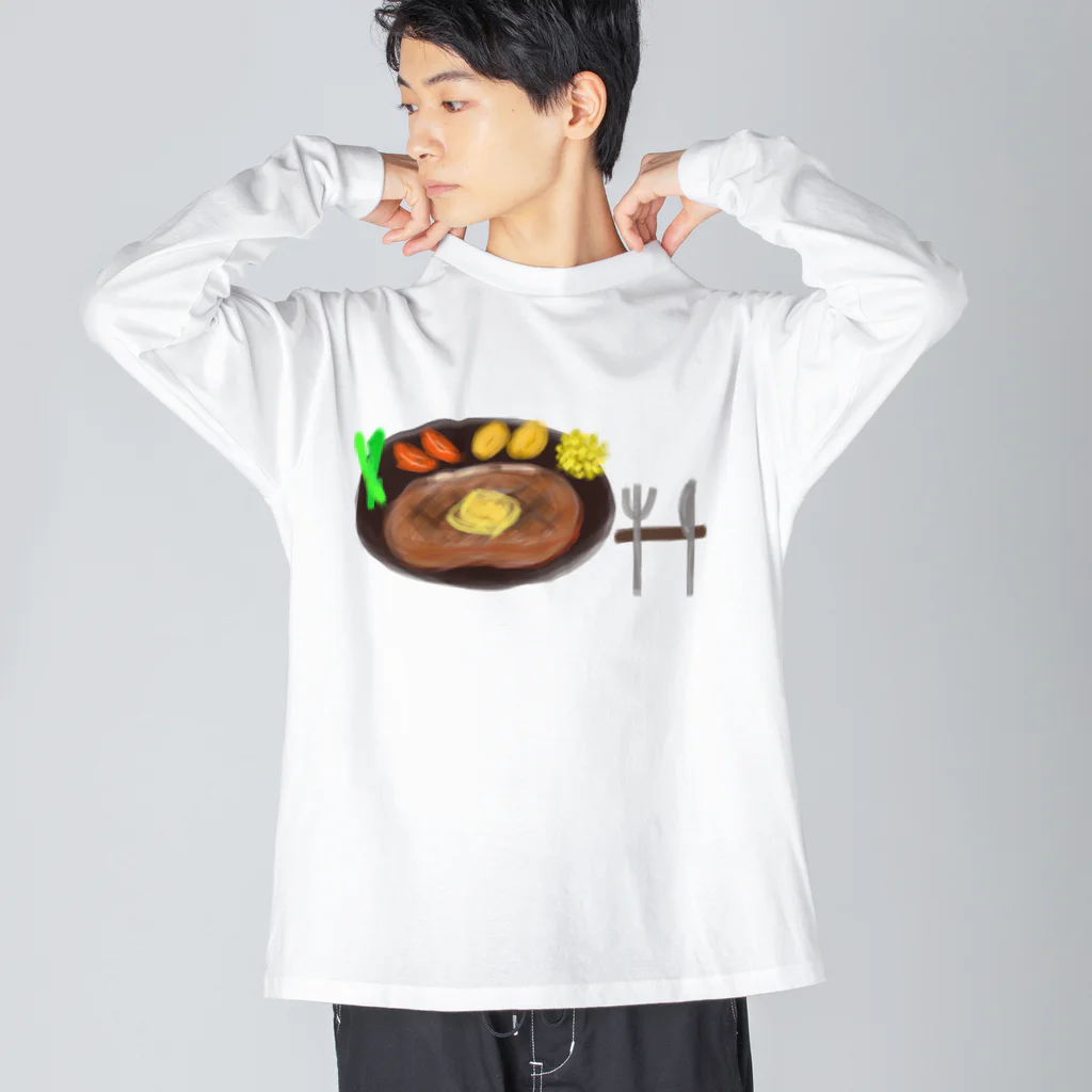 Lily bird（リリーバード）のステーキプレート Big Long Sleeve T-Shirt