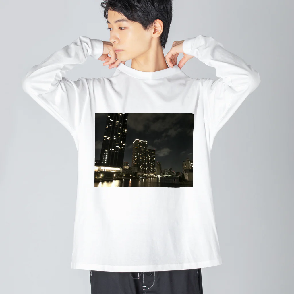 そらのどこかの夜景 ビッグシルエットロングスリーブTシャツ