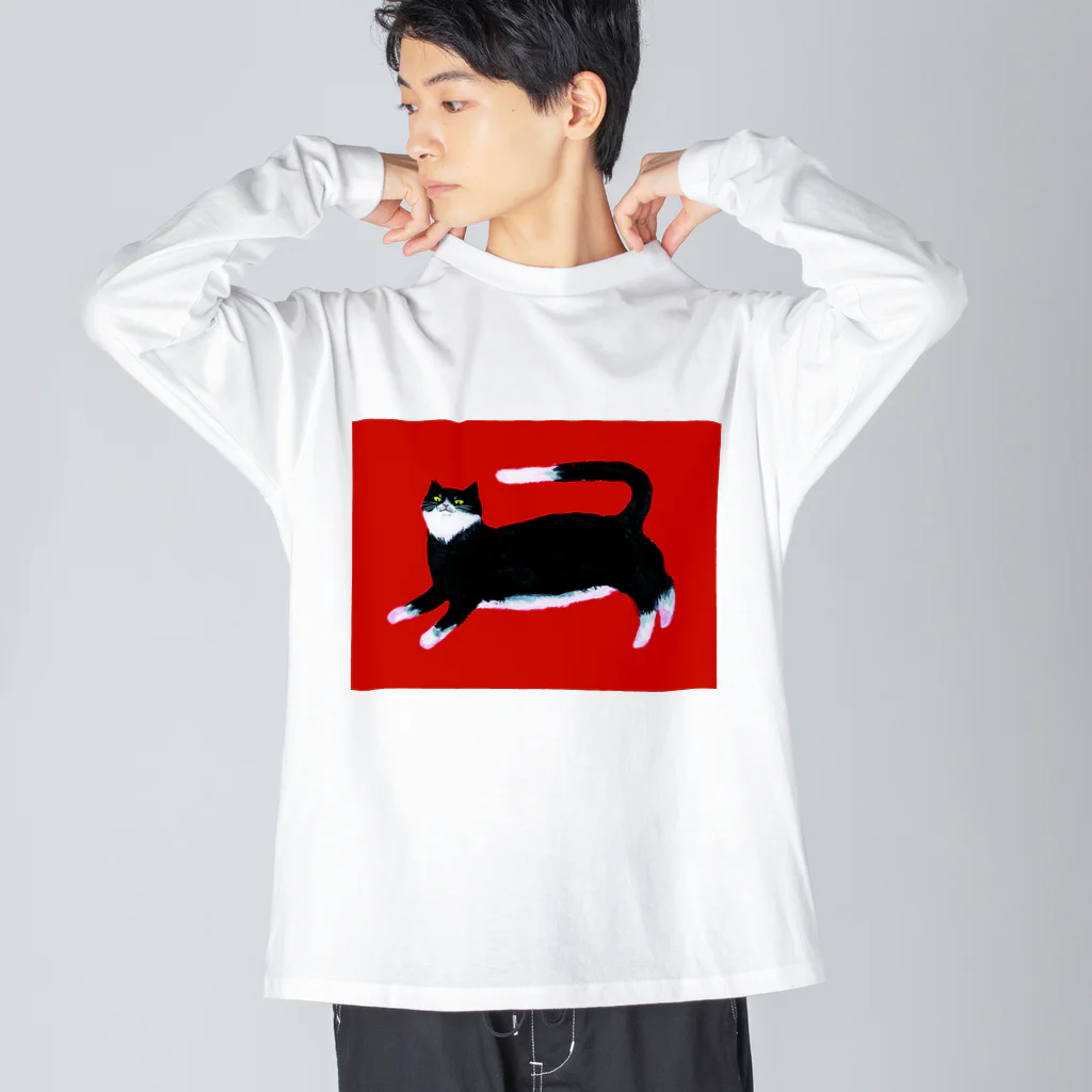 のここのねそべりねこ ビッグシルエットロングスリーブTシャツ