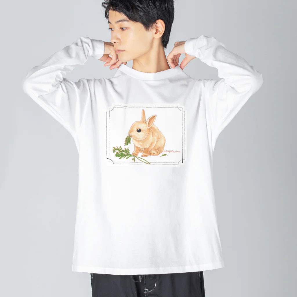 kitaooji shop SUZURI店のLapin angelique Big Long Sleeve T-Shirt