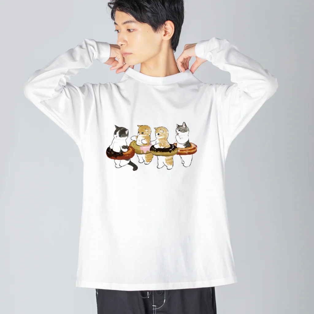 mofusandのドーナッツにゃん Big Long Sleeve T-Shirt