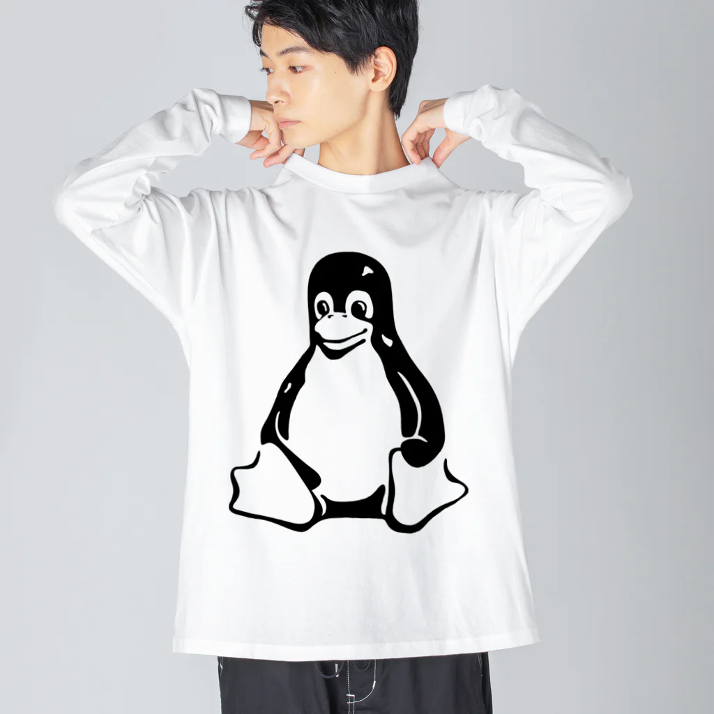 nishidemasamiのTuxくん ビッグシルエットロングスリーブTシャツ