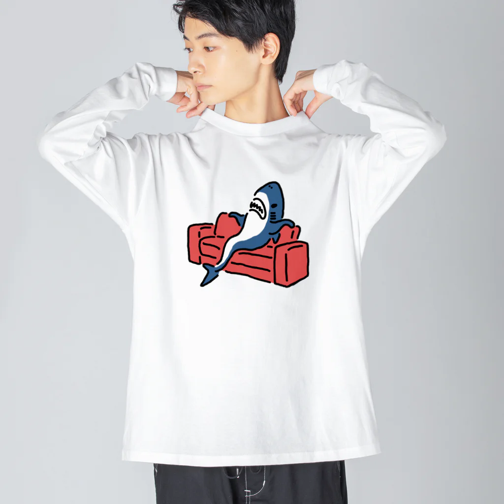 サメ わりとおもいの態度がデカいサメ Big Long Sleeve T-Shirt