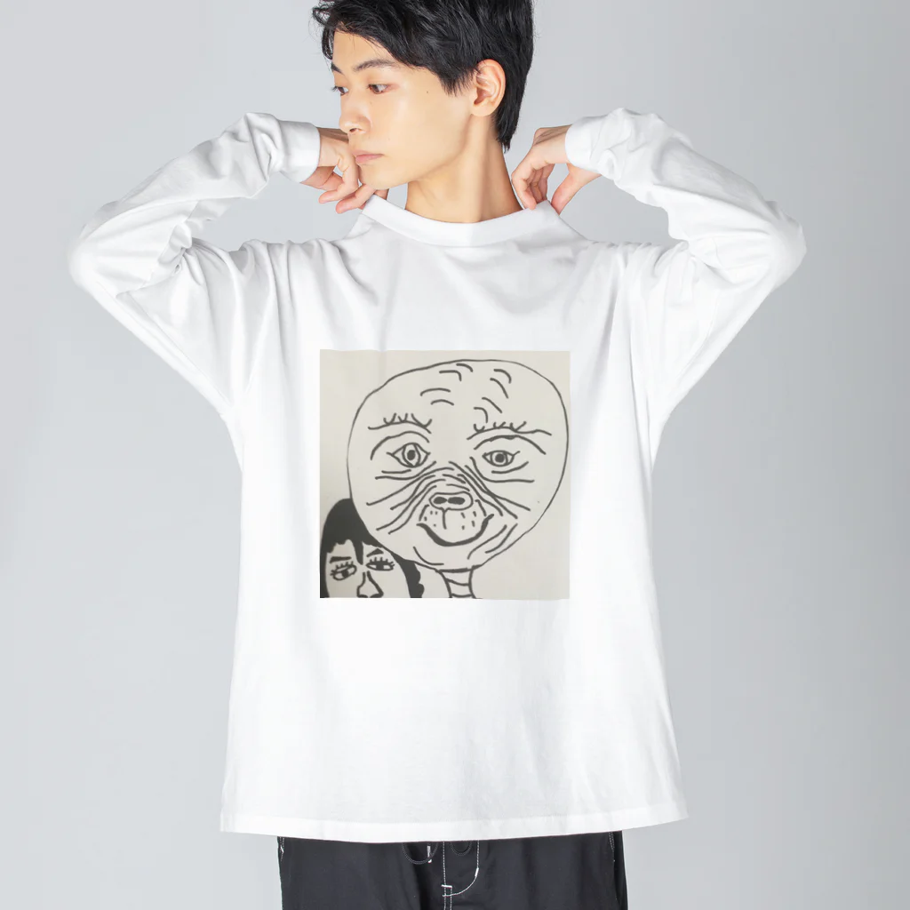 megmegkurumiのシワシワメイン ビッグシルエットロングスリーブTシャツ